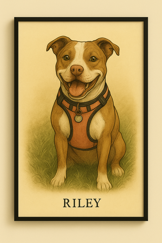 "Riley-The Golden Muse" Digital Wall Art